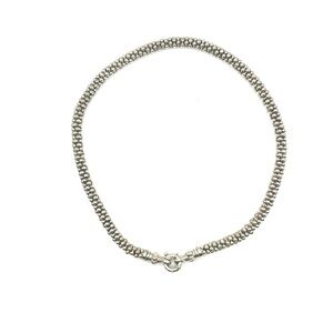 Lagos Caviar Silver Beaded Necklace